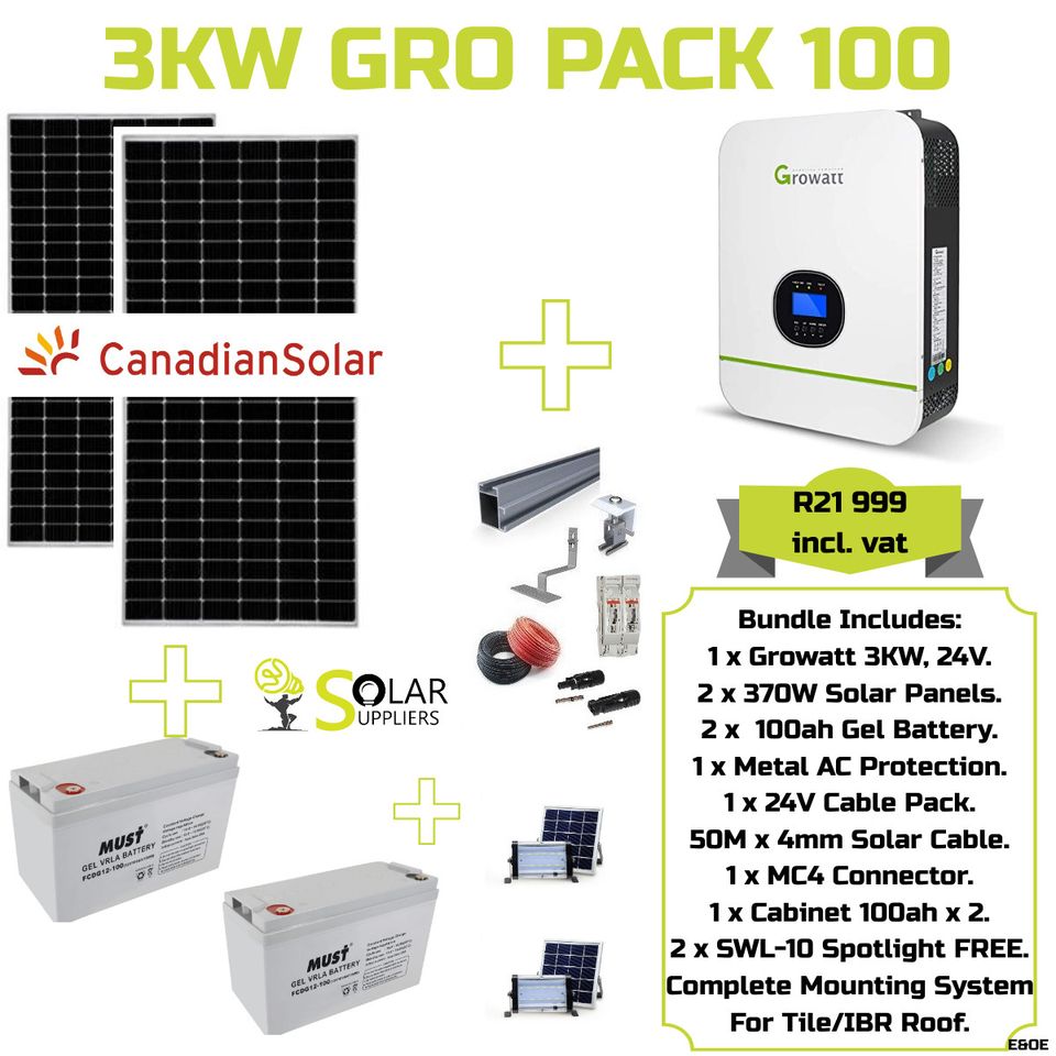 Solar Suppliers 3KW
